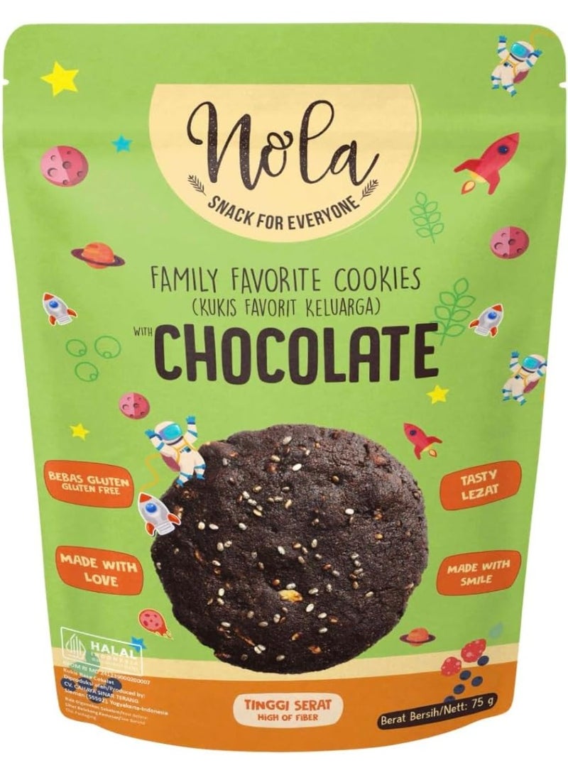 Nola - Gluten Free Mini Cookies with Chocolate 75G - Image 1